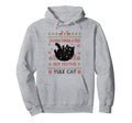 Overstimulated But Festive Yule Cat Ugly Hoodie - Aesthetic Graphic Unisex - T-Shirt, Sweatshirt, Hoodie
