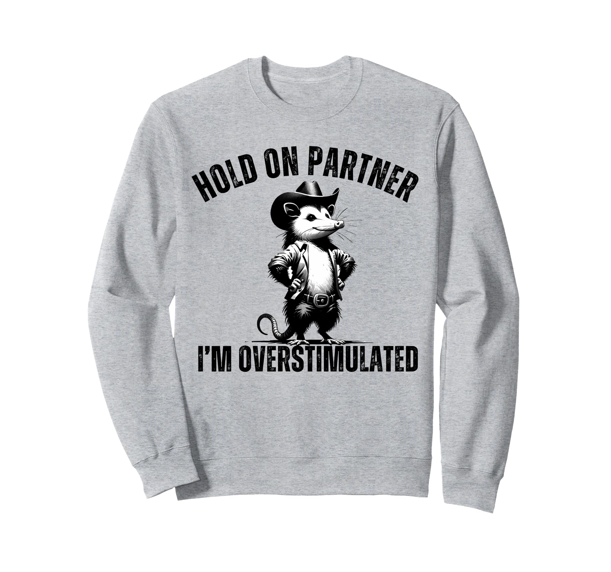 Hold Partner Im Overstimulated Sweatshirt - Custom Art Print Unisex - T-Shirt, Sweatshirt, Hoodie