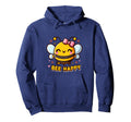 Funny Bee Happy Kawaii Buzz Hoodie - Fun Novelty Design for Adults - T-Shirt, Sweatshirt, Hoodie