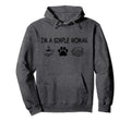 Im Simple Coffee Drinking Dog Mama Book Hoodie - Trendy Graphic Unisex - T-Shirt, Sweatshirt, Hoodie