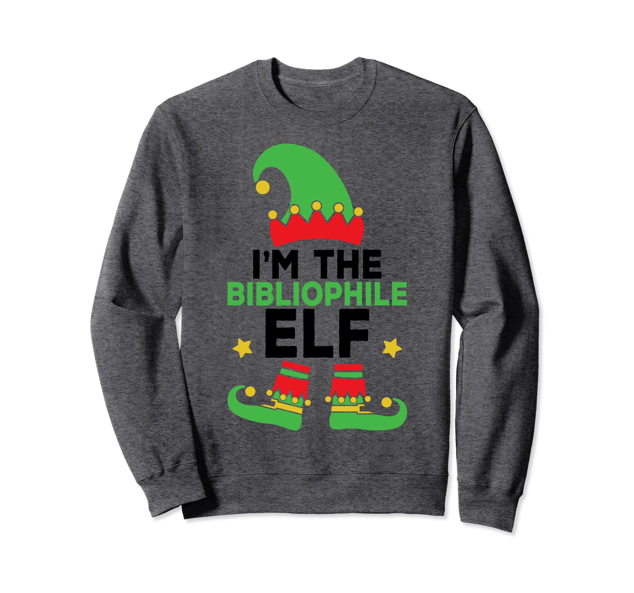 Im Bibliophile Elf Family Holiday Sweatshirt - Custom Art Print for Adults - T-Shirt, Sweatshirt, Hoodie