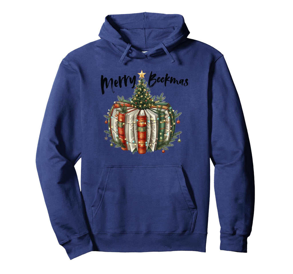 Merry Bookmas Book Lover Hoodie - Casual Everyday Wear for Adults - T-Shirt, Sweatshirt, Hoodie