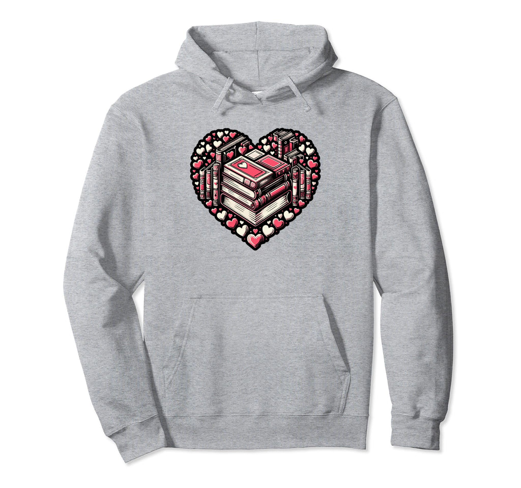 Heart Book Reading Books Bookworm Hoodie - Novelty Apparel Men Women - T-Shirt, Sweatshirt, Hoodie