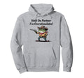 Hold Partner Im Overstimulated Cowboy Frog Hoodie - Novelty Apparel Unisex - T-Shirt, Sweatshirt, Hoodie