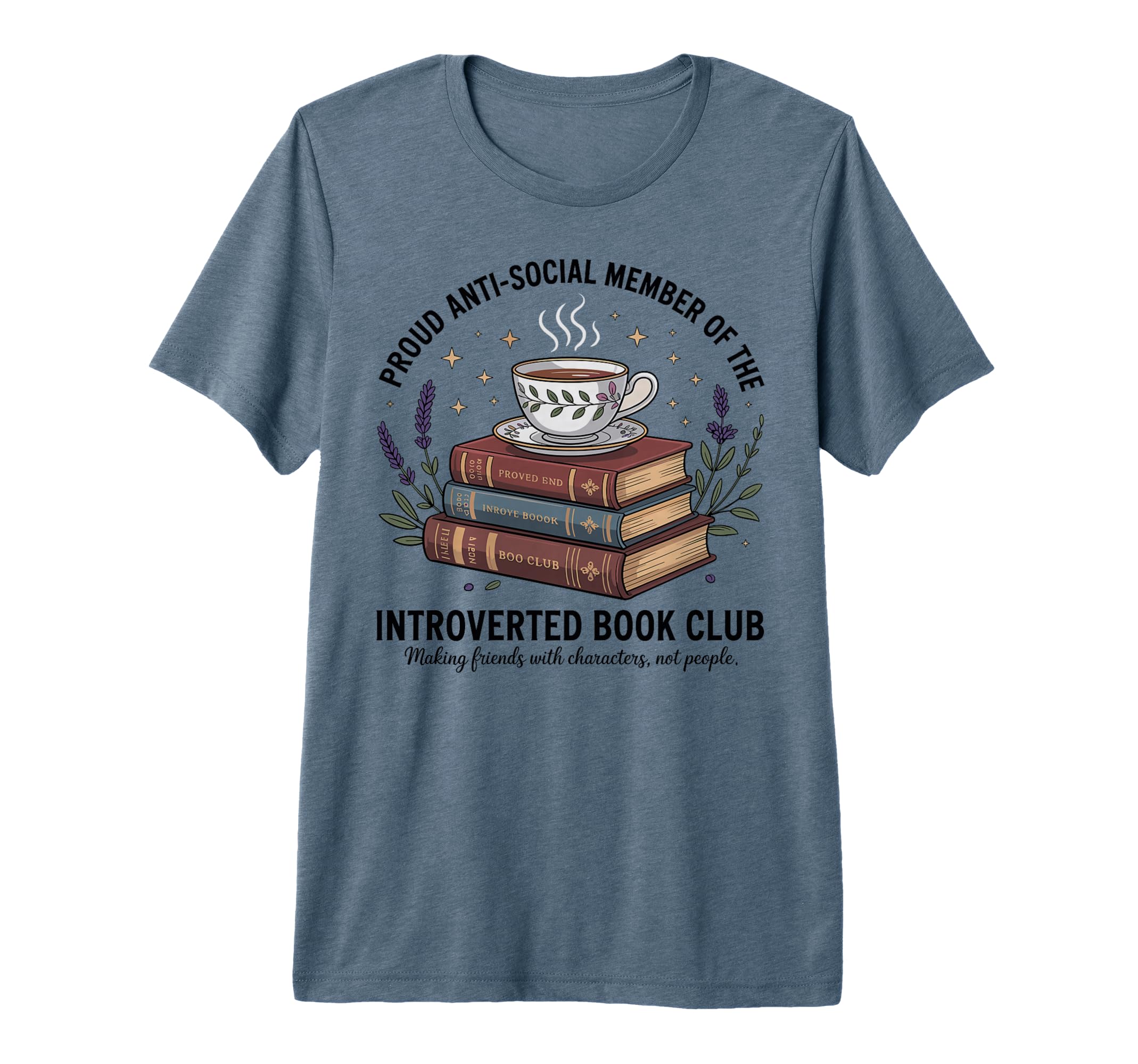 Proud Introverted Book Club Anti Social T-Shirt - Graphic Print Unisex - T-Shirt, Sweatshirt, Hoodie