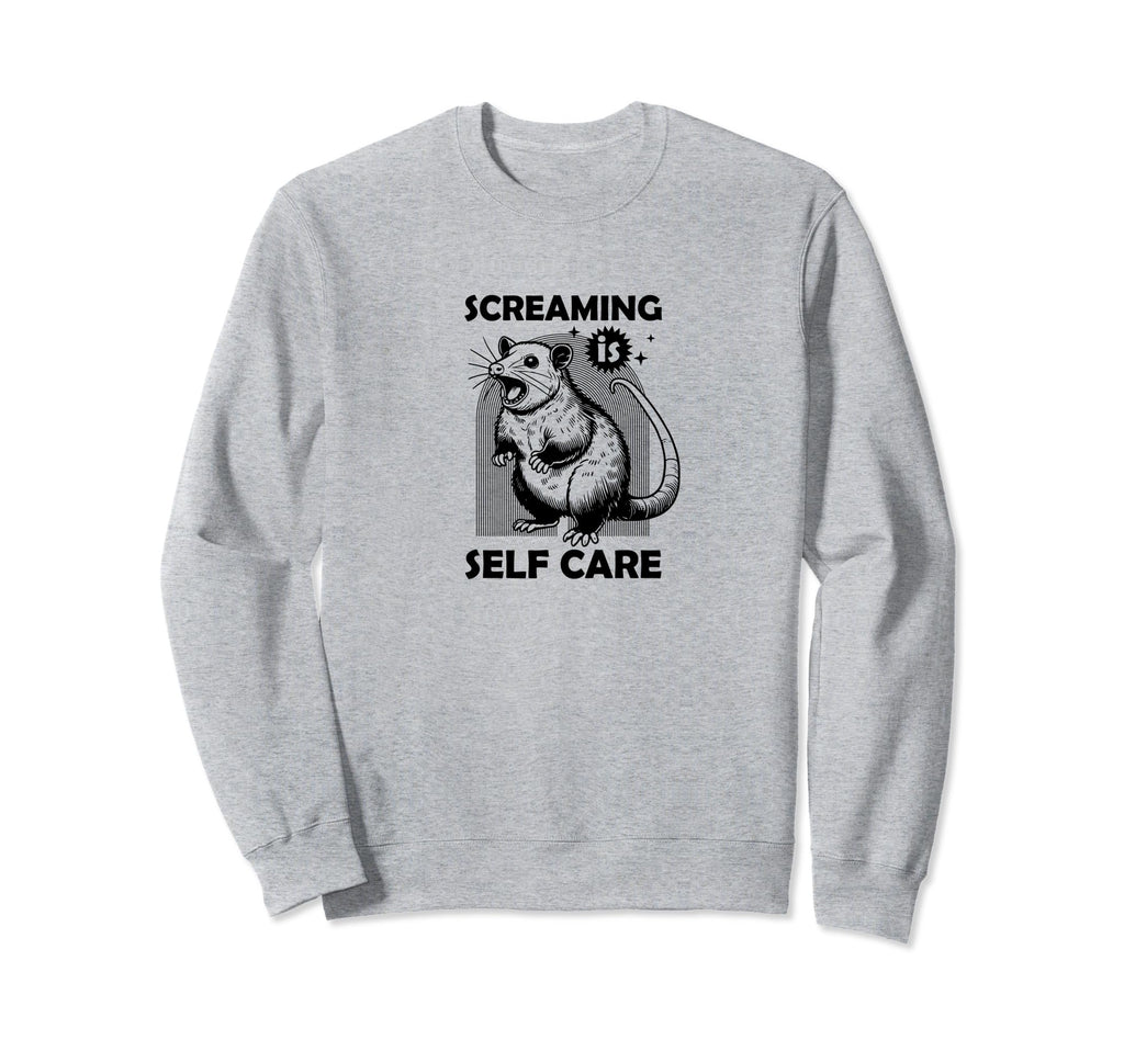 Mouse Letting It All Out Screaming Sweatshirt - Trendy Graphic Men Women - T-Shirt, Sweatshirt, Hoodie
