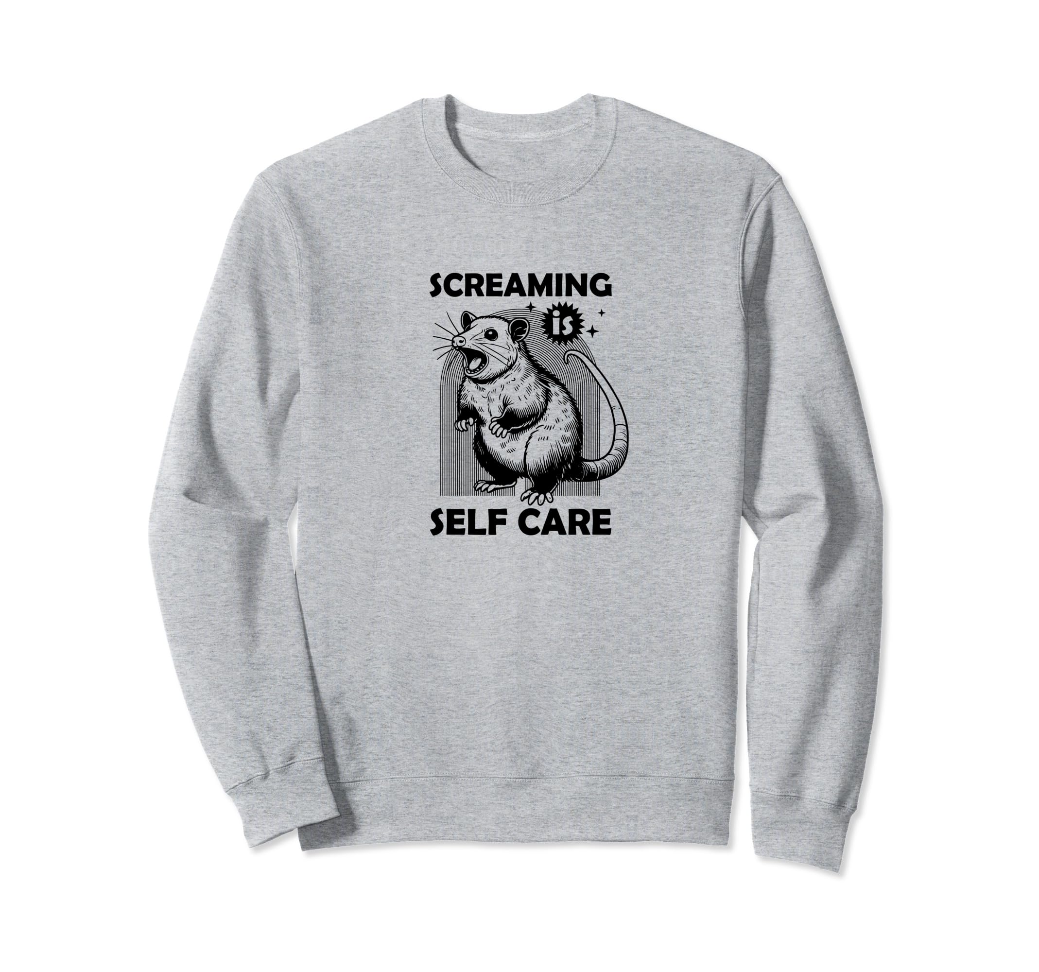 Mouse Letting It All Out Screaming Sweatshirt - Trendy Graphic Men Women - T-Shirt, Sweatshirt, Hoodie