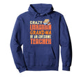 Proud Fun Librarian Grandma Rockstar Hoodie - Trendy Graphic Men Women - T-Shirt, Sweatshirt, Hoodie
