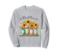 Floral Faith Hope Love Joy Mason Jar Sweatshirt - Novelty Apparel Unisex - T-Shirt, Sweatshirt, Hoodie