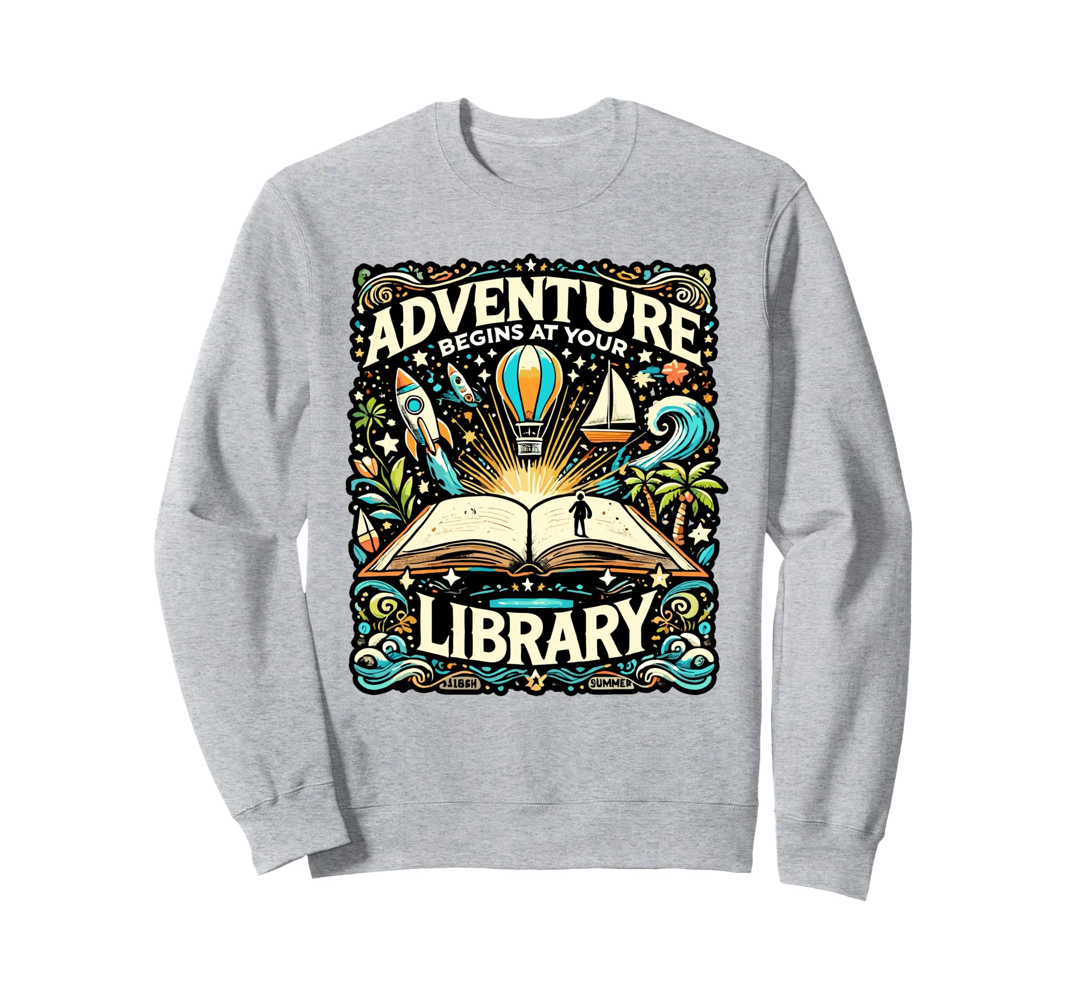 Book Reading Quotes Library Sweatshirt - Custom Art Print Men Women - T-Shirt, Sweatshirt, Hoodie