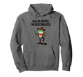 Hold Partner Im Overstimulated Cowboy Frog Hoodie - Novelty Apparel Unisex - T-Shirt, Sweatshirt, Hoodie