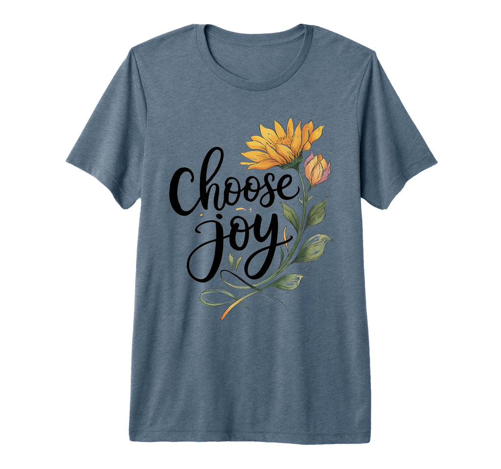 Choose Joy Inspirational Sunflower T-Shirt - Custom Art Print for Adults - T-Shirt, Sweatshirt, Hoodie