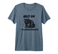 Raccoon Hold Im Overstimulated Tri T-Shirt - Custom Art Print for Adults - T-Shirt, Sweatshirt, Hoodie