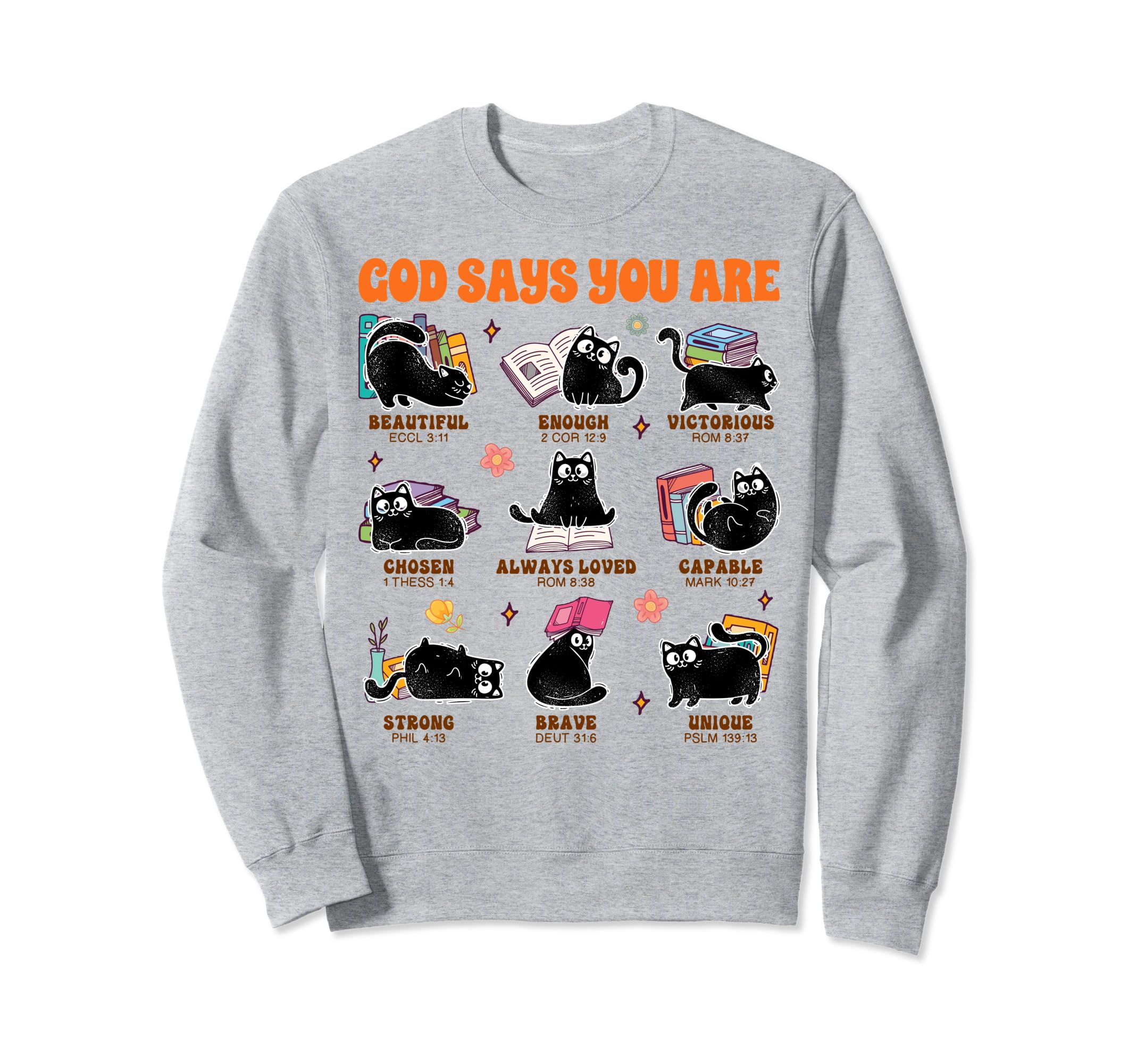 Cat Book Lover Reading Bookish Black Sweatshirt - Unique Graphic Men Women - T-Shirt, Sweatshirt, Hoodie
