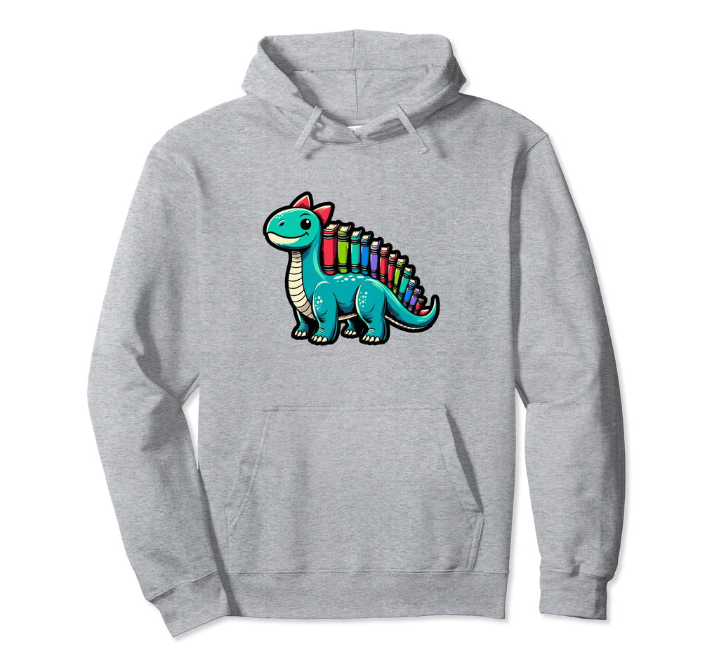 Dinosaur Book Books Reading Bookworm Hoodie - Novelty Apparel Unisex - T-Shirt, Sweatshirt, Hoodie