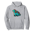 Dinosaur Book Books Reading Bookworm Hoodie - Novelty Apparel Unisex - T-Shirt, Sweatshirt, Hoodie