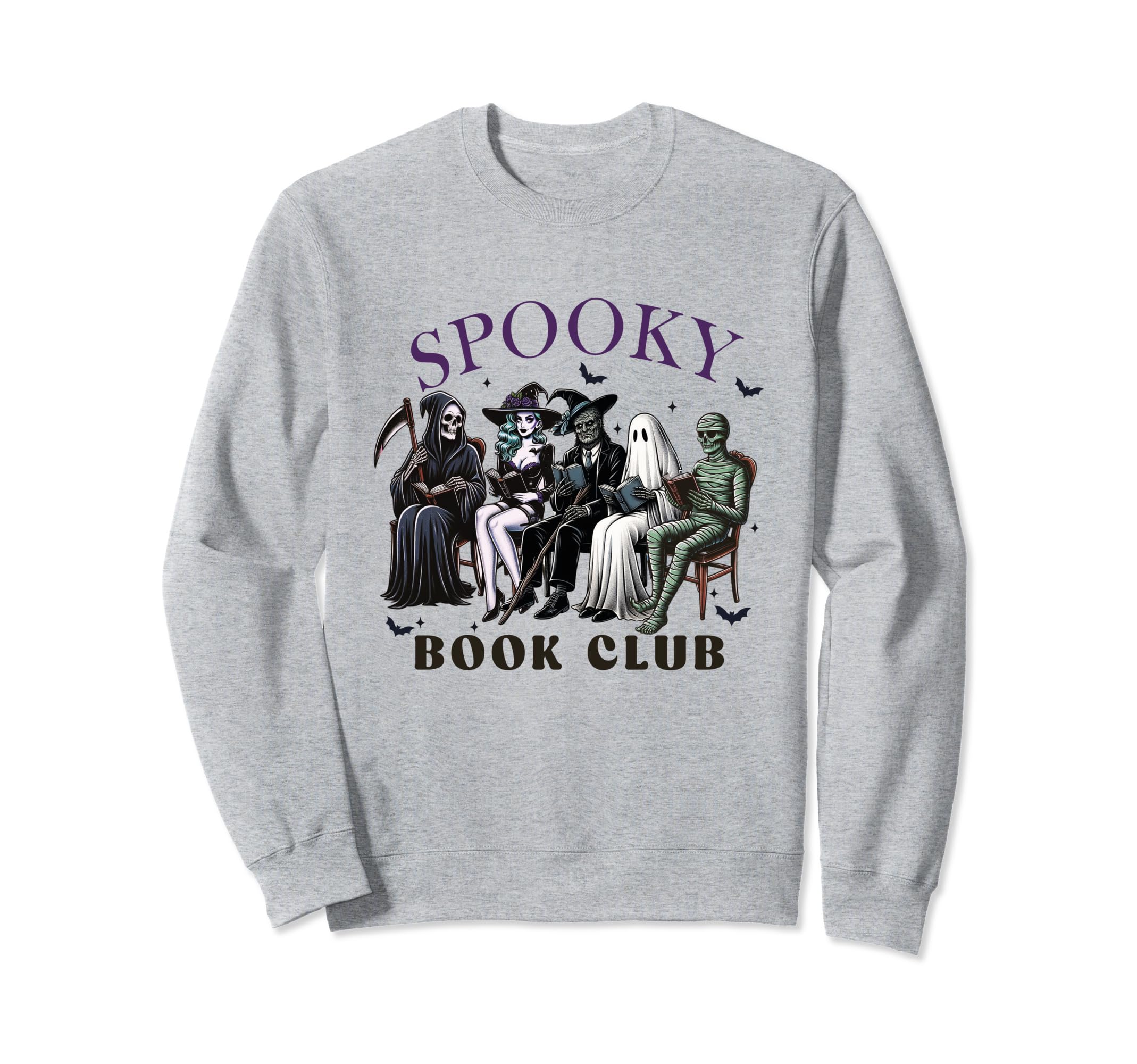 Spooky Book Club Halloween Party Sweatshirt - Custom Art Print Men Women - T-Shirt, Sweatshirt, Hoodie