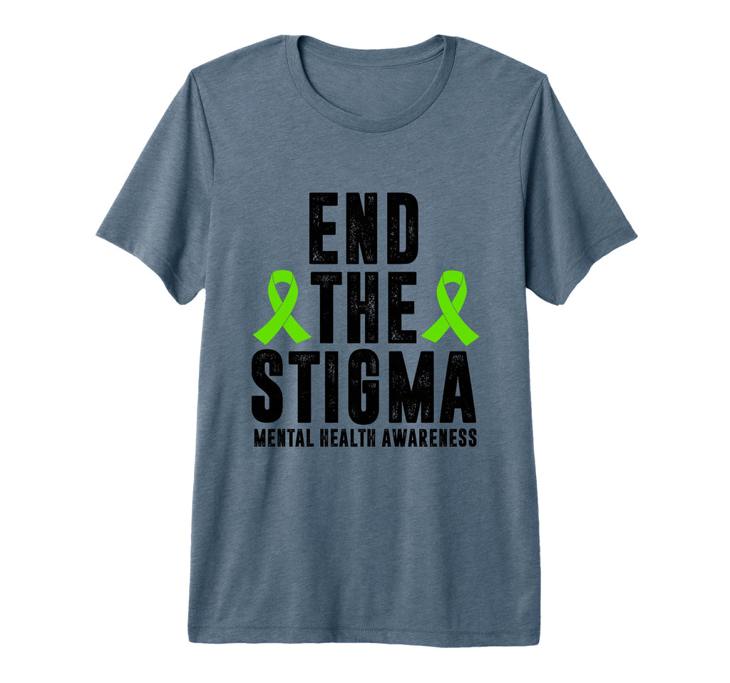 Mental Health Awareness End Stigma T-Shirt - Custom Art Print Men Women - T-Shirt, Sweatshirt, Hoodie
