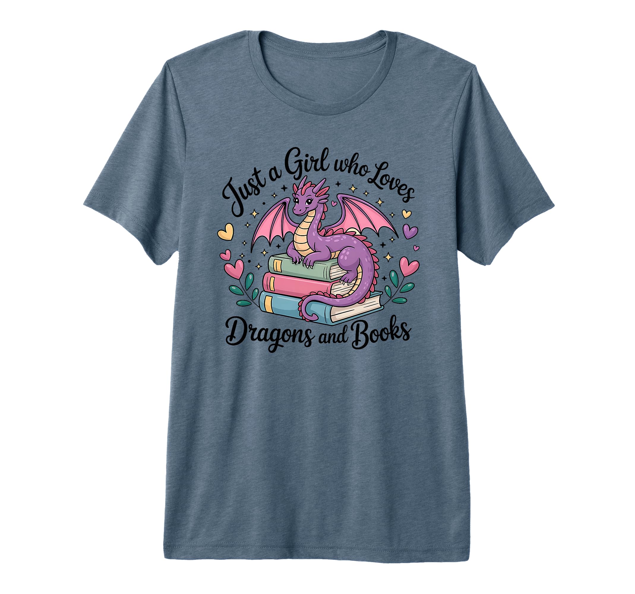 Just Who Loves Dragons And Books T-Shirt - Minimalist Print for Adults - T-Shirt, Sweatshirt, Hoodie
