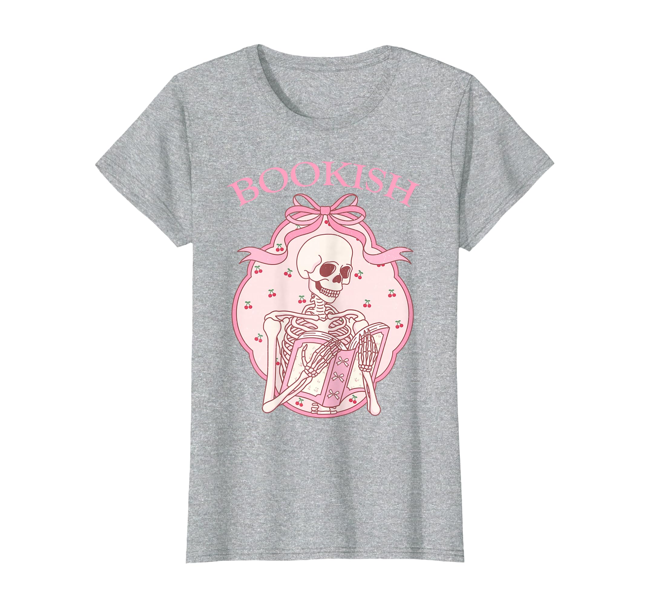 Bookish Book Lover Coquette Skeleton T-Shirt - Custom Art Print Men Women - T-Shirt, Sweatshirt, Hoodie