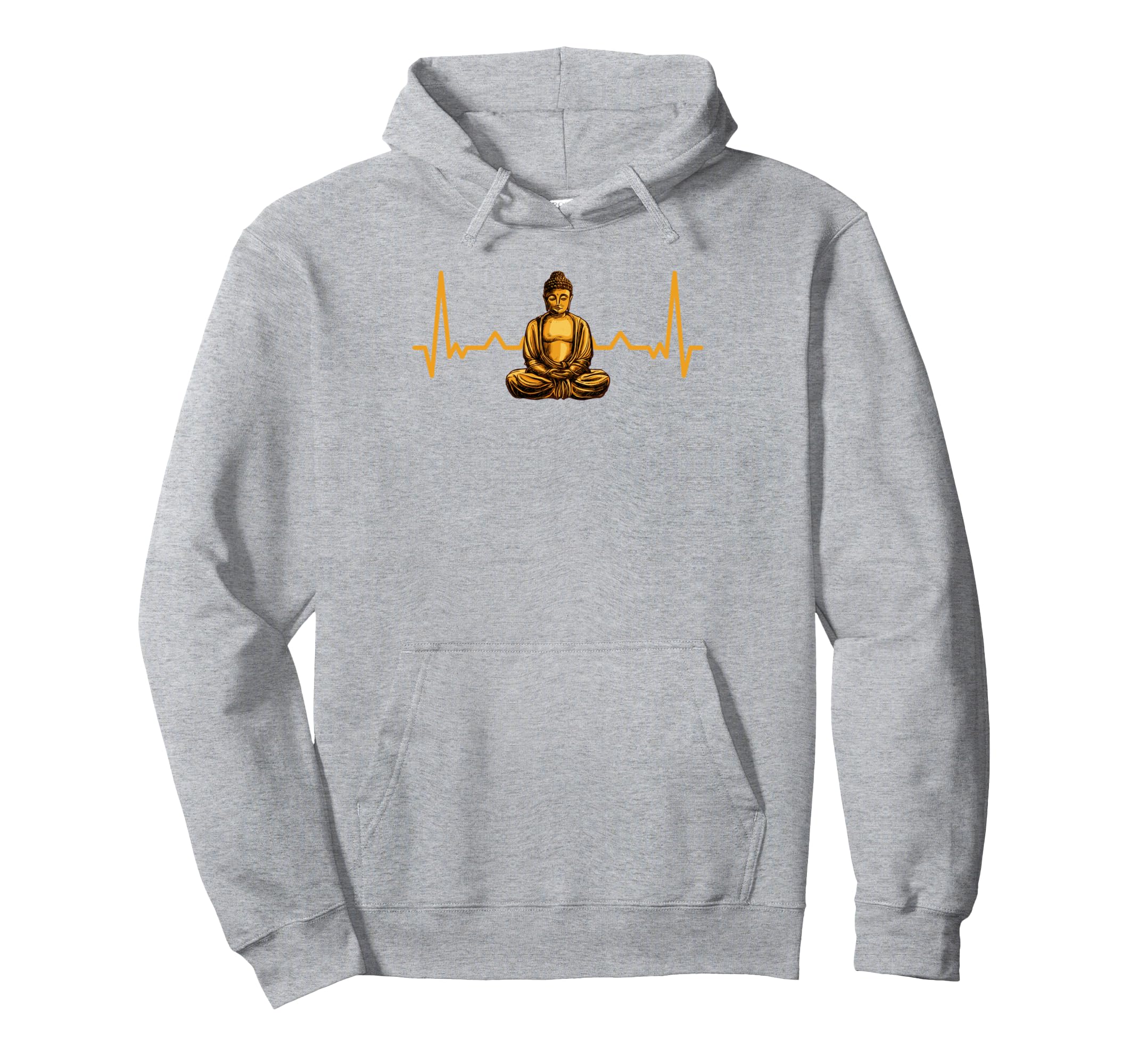 Mindfulness Buddha Heartbeat Meditation Hoodie - Custom Art Print Unisex - T-Shirt, Sweatshirt, Hoodie
