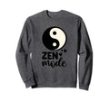 Zen Mode Peaceful Positive Yoga Sweatshirt - Fun Novelty Design for Adults - T-Shirt, Sweatshirt, Hoodie