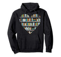 Libary Book Heart Bookworm Hoodie - Fun Novelty Design for Adults - T-Shirt, Sweatshirt, Hoodie