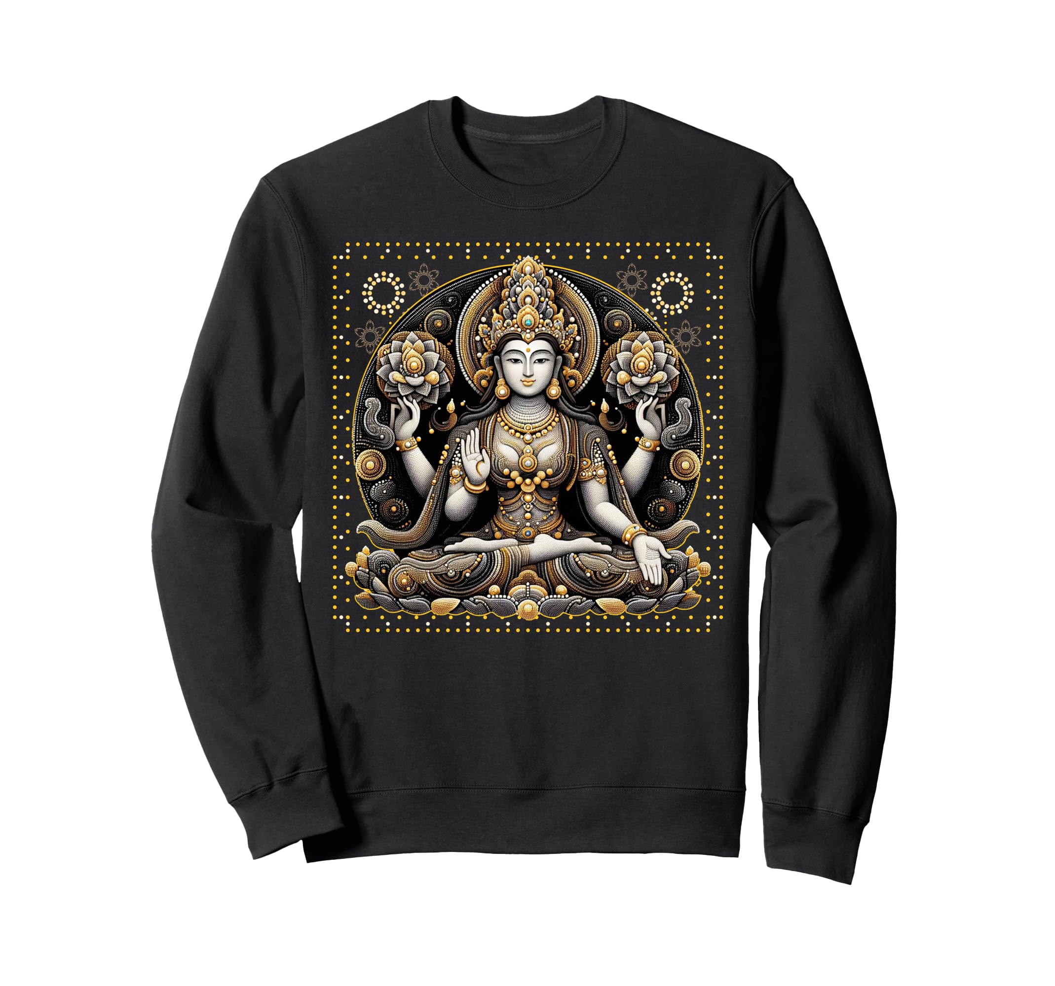 Vasudhara Vajrayana Buddhism Sweatshirt - Casual Everyday Wear for Adults - T-Shirt, Sweatshirt, Hoodie