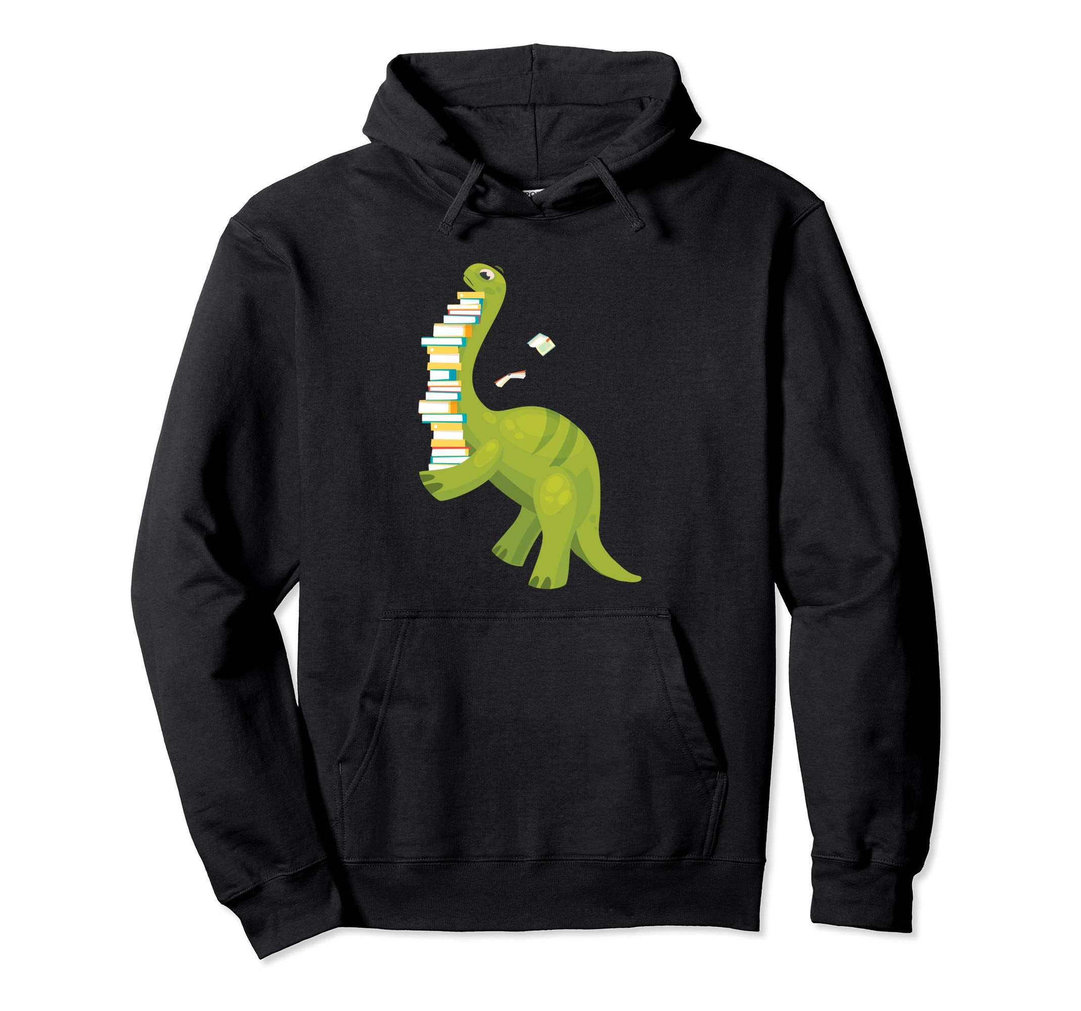 Reading Dinosaur Literature Read Books Hoodie - Graphic Print Men Women - T-Shirt, Sweatshirt, Hoodie