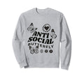 Anti Social Butterfly Funny Sweatshirt - Graphic Print Unisex - T-Shirt, Sweatshirt, Hoodie