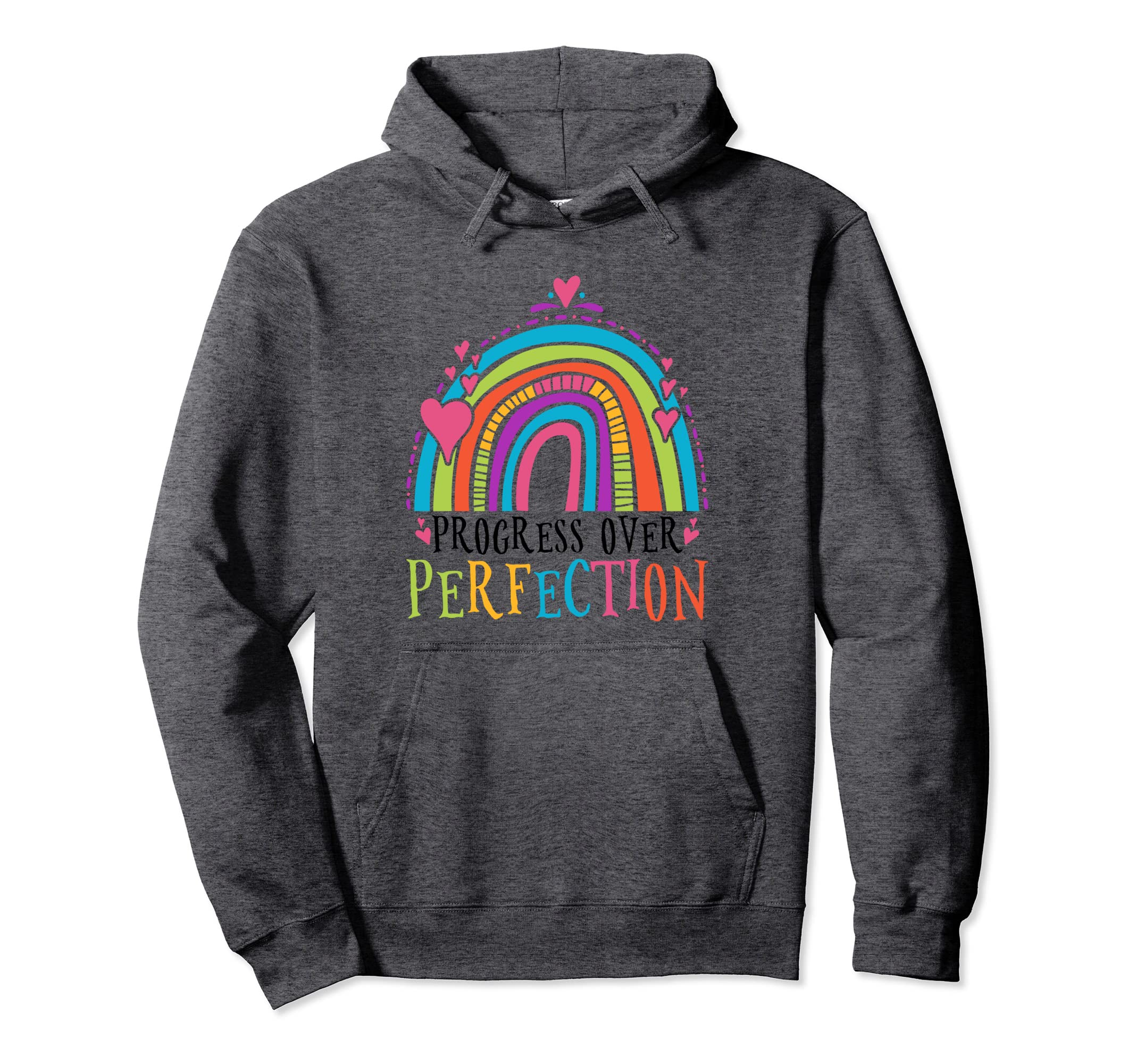 Progress Over Perfection Teacher Hoodie - Custom Art Print Unisex - T-Shirt, Sweatshirt, Hoodie