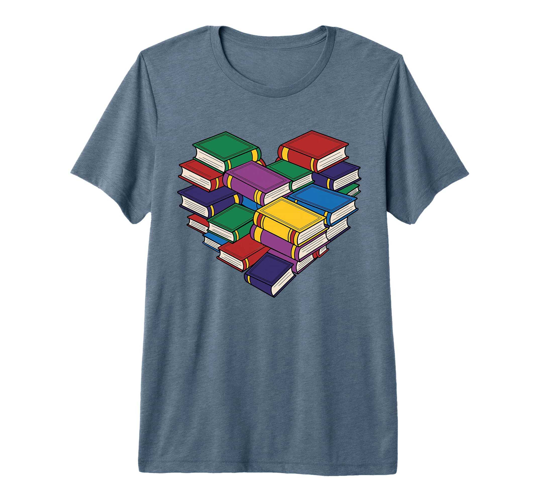 Book Lover Heart Shape Bookish T-Shirt - Minimalist Print for Adults - T-Shirt, Sweatshirt, Hoodie