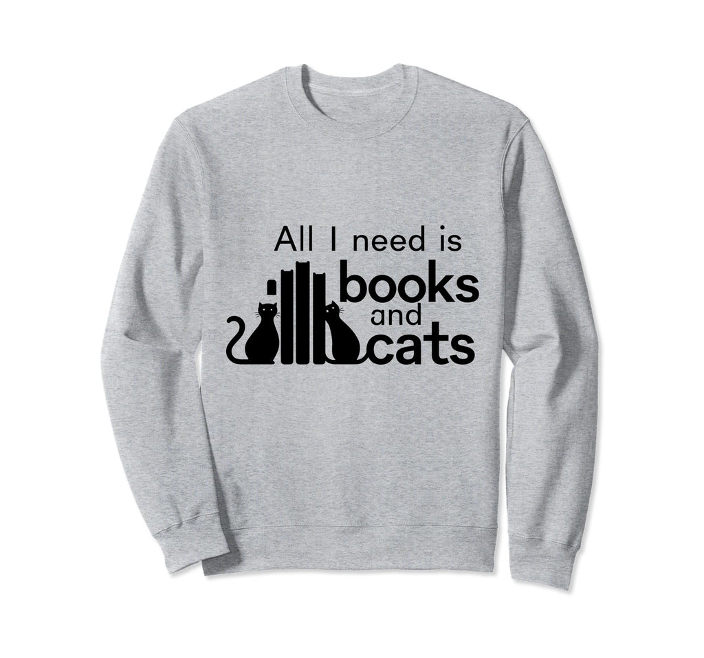 Cats Books Reading Pet Literature Hoodie - Fun Novelty Design for Adults - T-Shirt, Sweatshirt, Hoodie