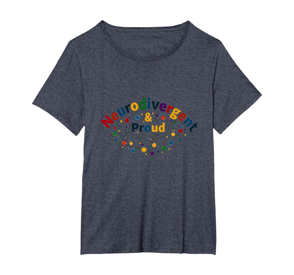 Neurodivergent Proud Colorful Brain T-Shirt - Minimalist Print Unisex - T-Shirt, Sweatshirt, Hoodie
