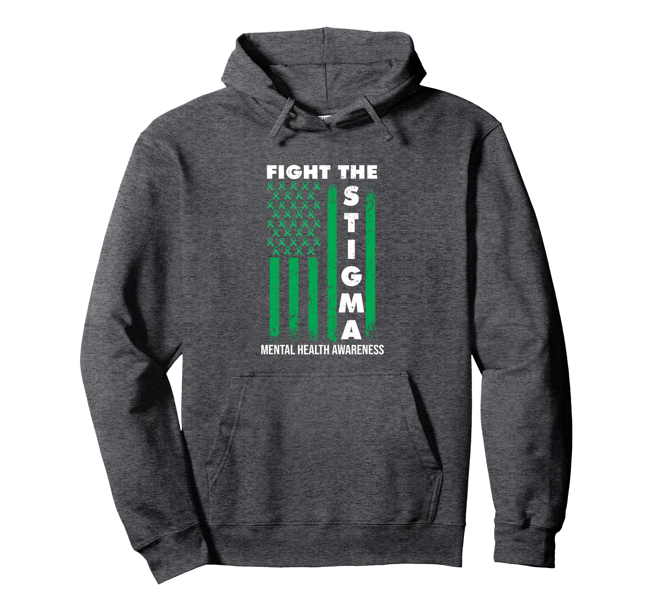Fight Stigma Mental Health Awareness Hoodie - Graphic Print Men Women - T-Shirt, Sweatshirt, Hoodie