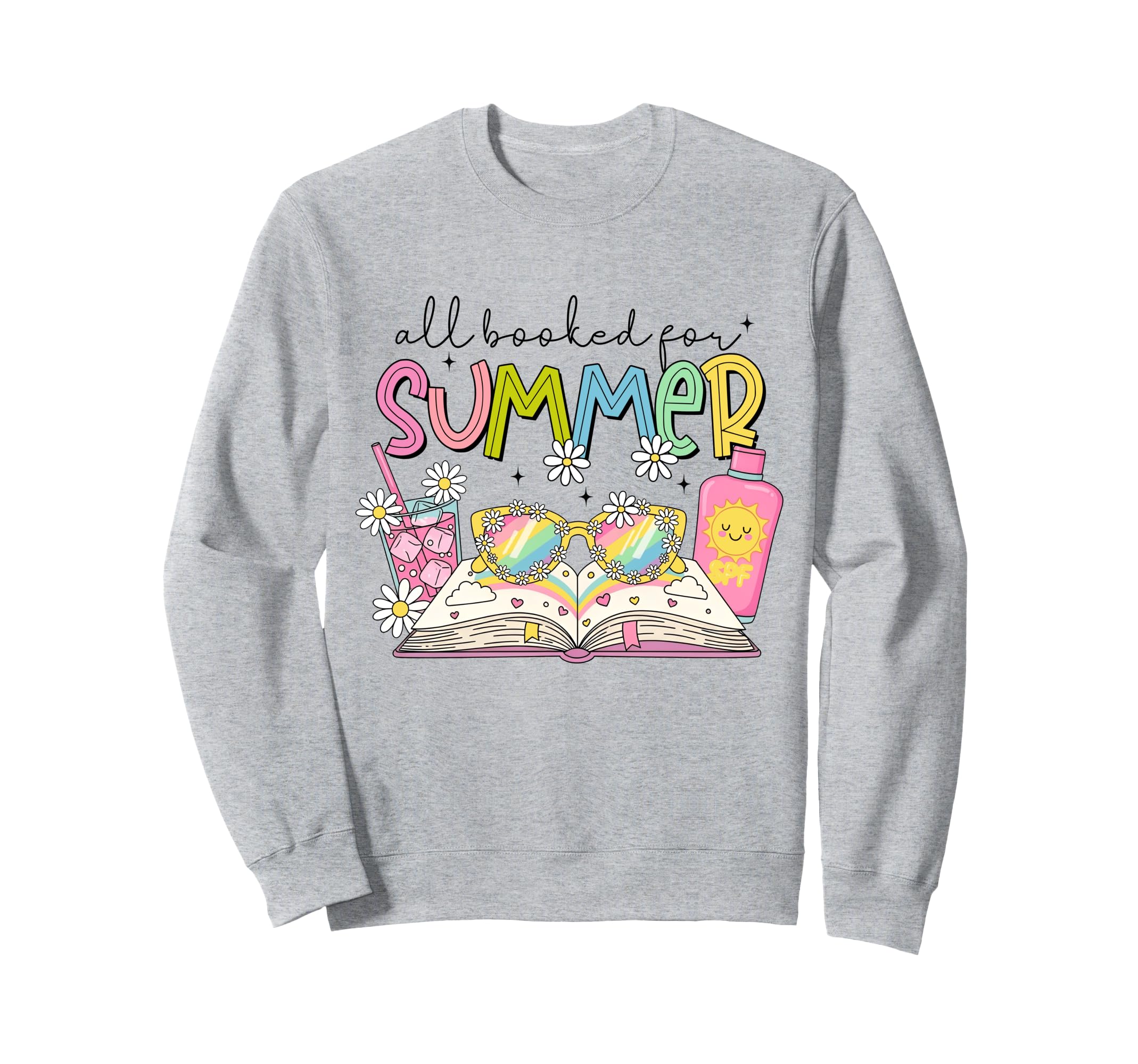 All Booked Summer Reading Beach Sweatshirt - Casual Everyday Wear Unisex - T-Shirt, Sweatshirt, Hoodie
