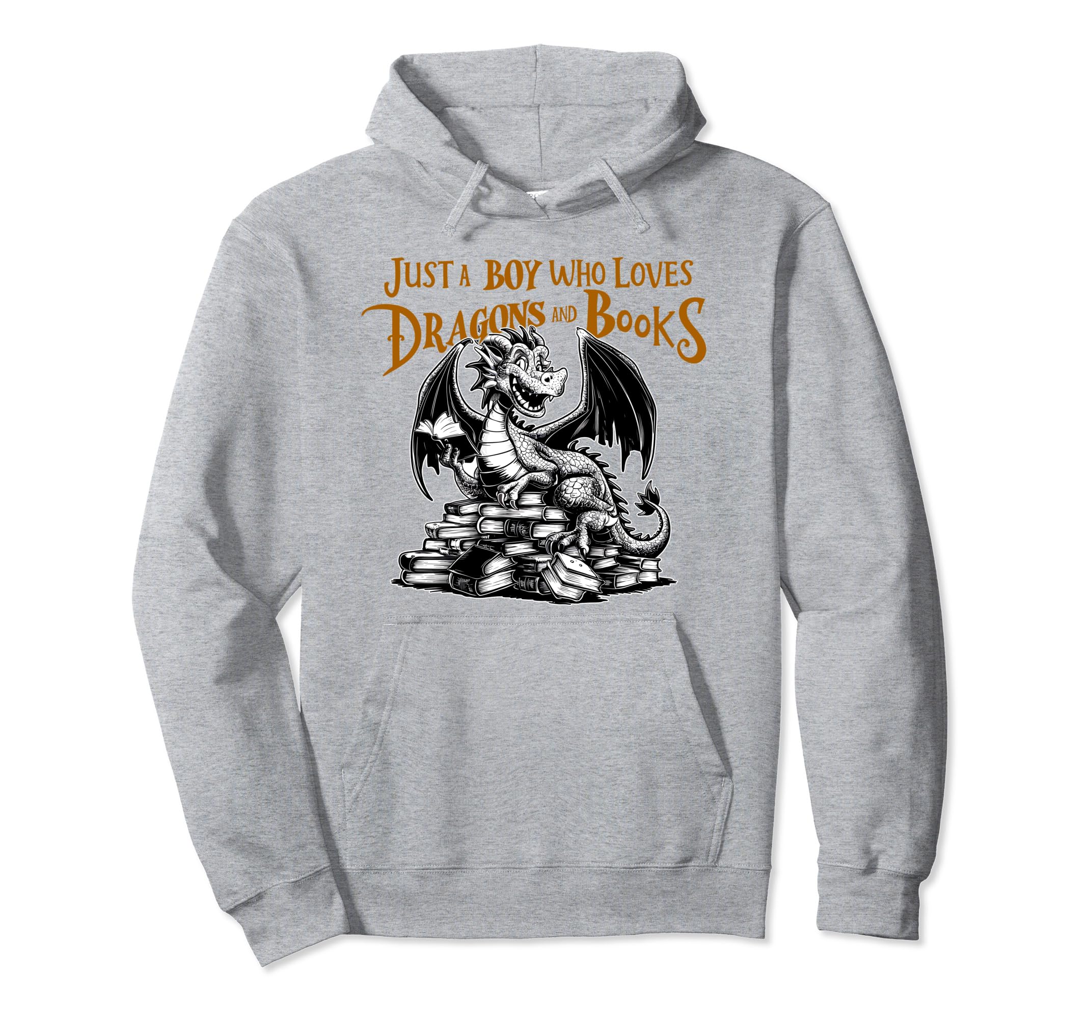 Just Who Loves Dragons And Books Dragon Hoodie - Trendy Graphic for Adults - T-Shirt, Sweatshirt, Hoodie