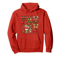 Teacher Bows Coffee Pencil Books Holiday Hoodie - Trendy Graphic Men Women - T-Shirt, Sweatshirt, Hoodie