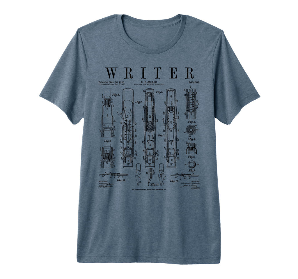 Writer Author Novelist Fountain Pen T-Shirt - Minimalist Print for Adults - T-Shirt, Sweatshirt, Hoodie