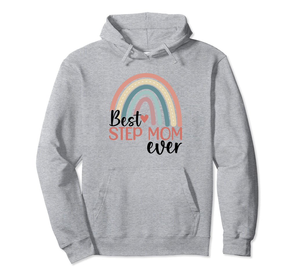Best Step Mom Ever Boho Rainbow Hoodie - Aesthetic Graphic for Adults - T-Shirt, Sweatshirt, Hoodie