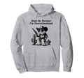 Hold Partner Im Overstimulated Funny Hoodie - Minimalist Print Unisex - T-Shirt, Sweatshirt, Hoodie