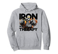Iron Is My Therapy Bodybuilding Hoodie - Custom Art Print Men Women - T-Shirt, Sweatshirt, Hoodie