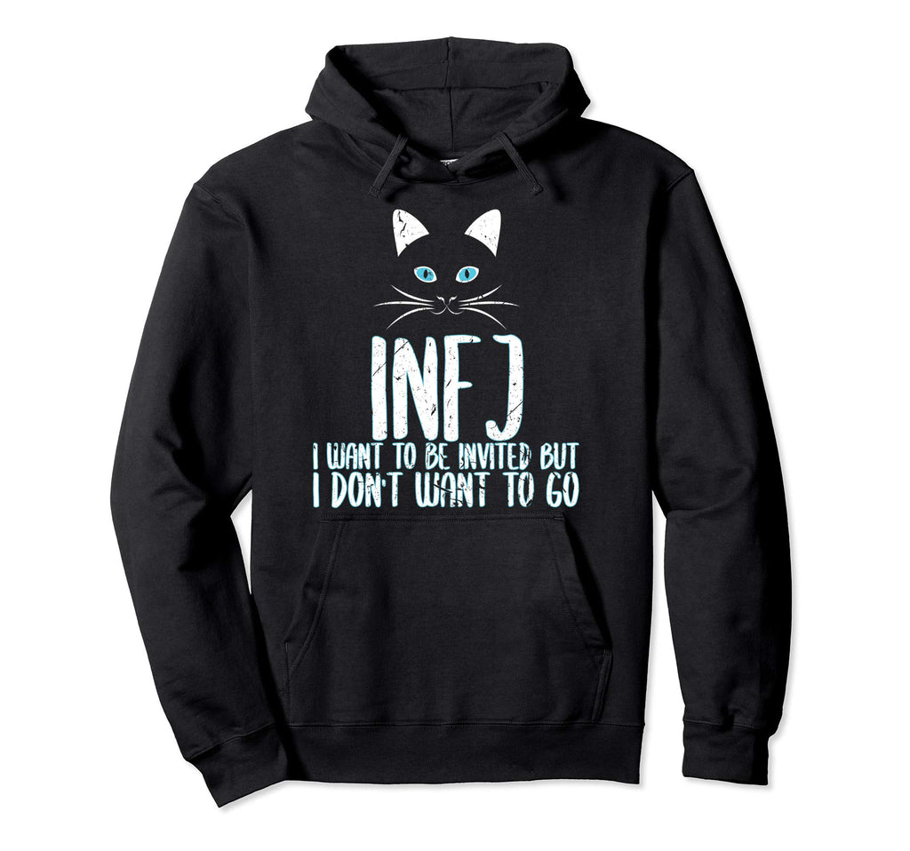 Infj Introvert Cat Lover Self Care Hoodie - Novelty Apparel Men Women - T-Shirt, Sweatshirt, Hoodie