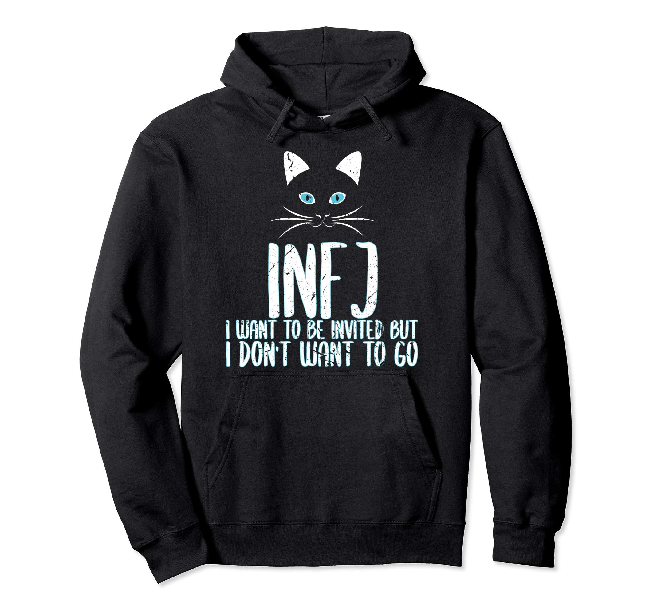 Infj Introvert Cat Lover Self Care Hoodie - Novelty Apparel Men Women - T-Shirt, Sweatshirt, Hoodie