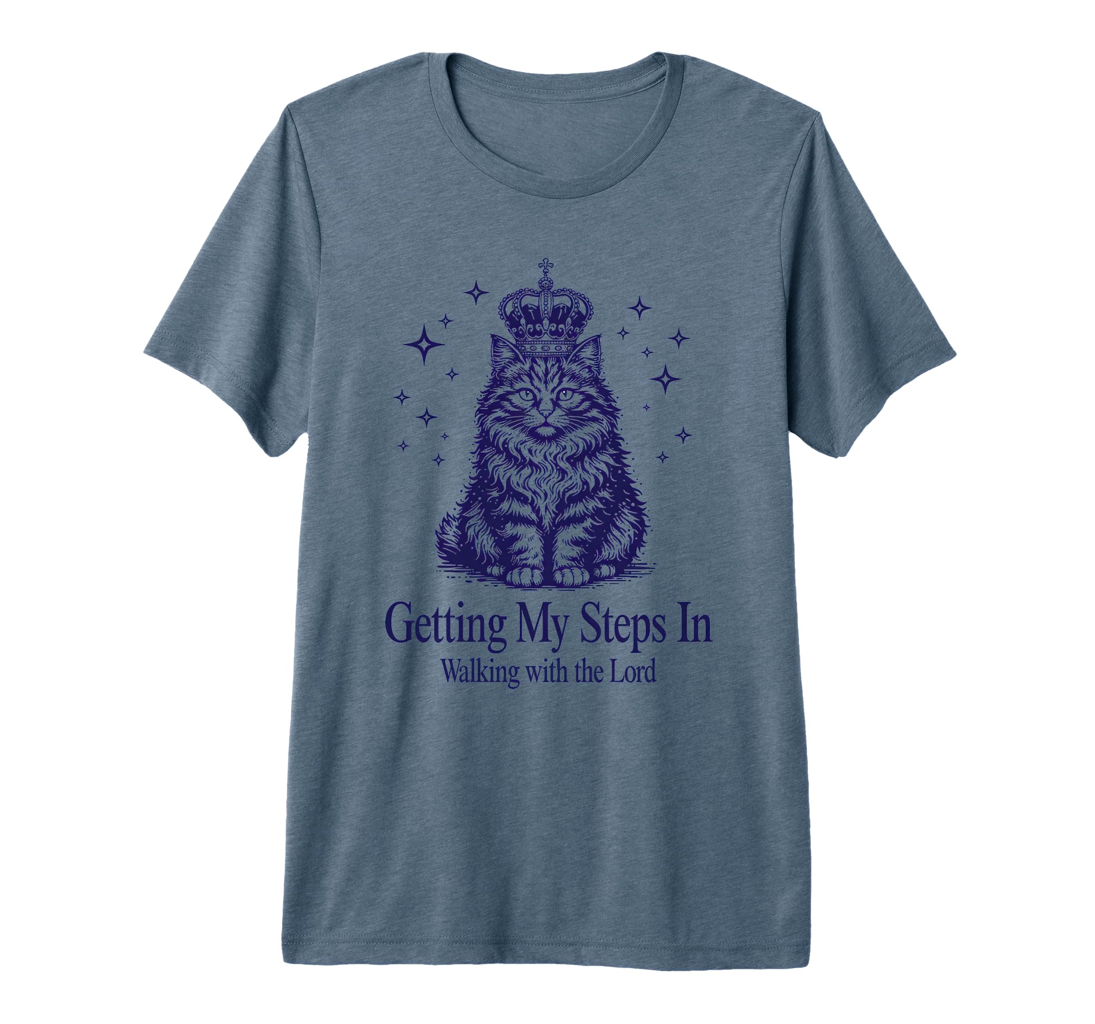 Getting My Steps Walking Lord Cat Tri Blend T-Shirt - Unique Graphic Unisex - T-Shirt, Sweatshirt, Hoodie