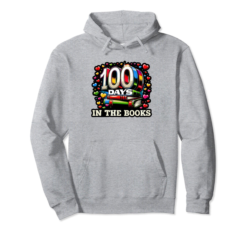 100 Days Books Book Reading Bookworm Hoodie - Custom Art Print Men Women - T-Shirt, Sweatshirt, Hoodie