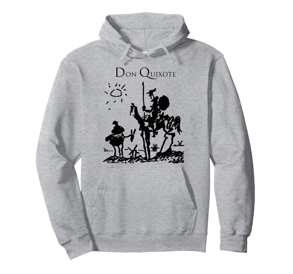 Don Quixote Cubist Drawing Hoodie - Aesthetic Graphic Unisex - T-Shirt, Sweatshirt, Hoodie