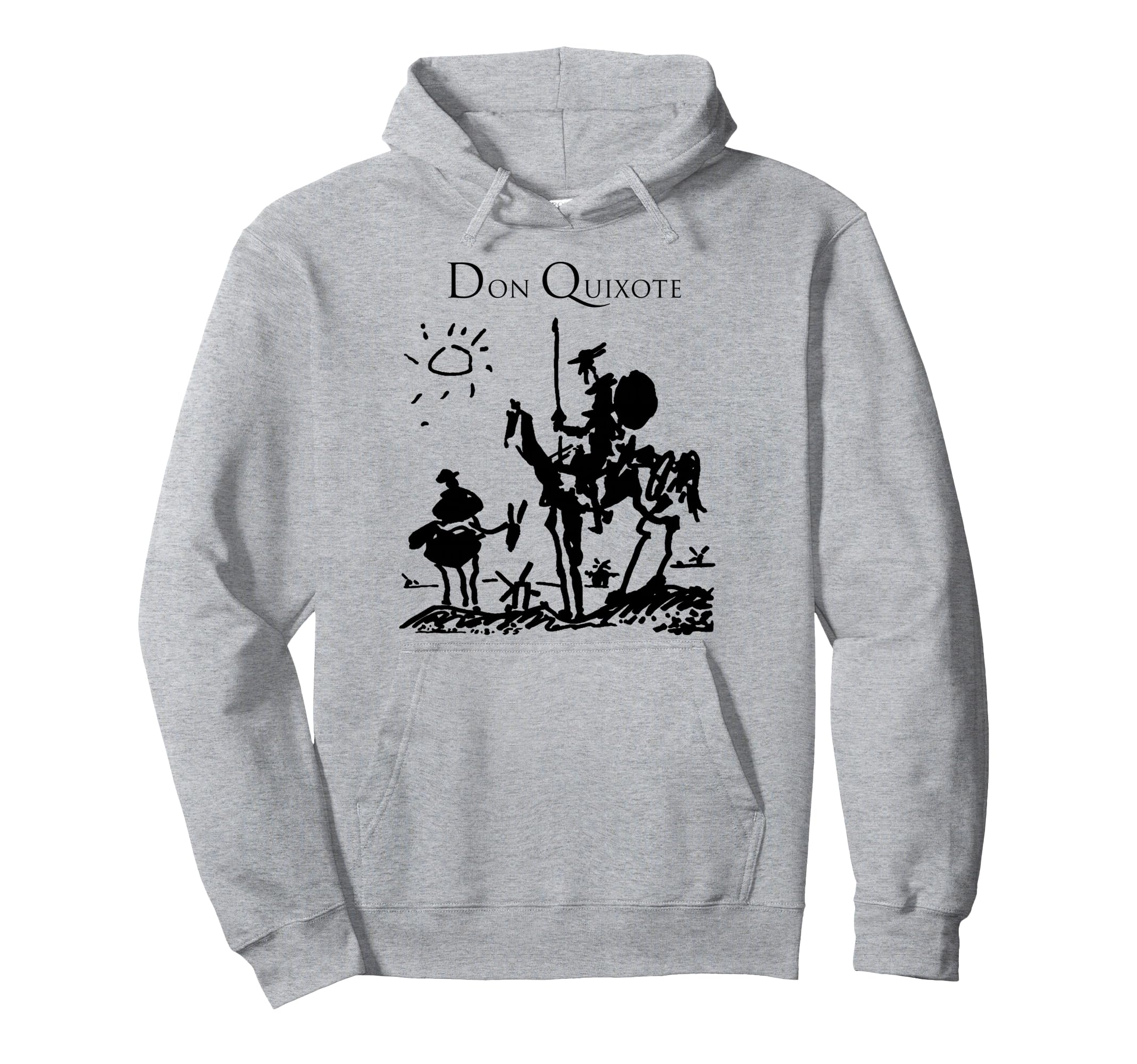 Don Quixote Cubist Drawing Hoodie - Aesthetic Graphic Unisex - T-Shirt, Sweatshirt, Hoodie
