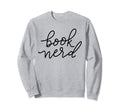 Book Nerd Monoline Blk Sweatshirt - Trendy Graphic for Adults - T-Shirt, Sweatshirt, Hoodie
