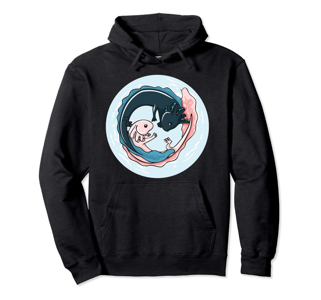 Yin Yang Axolotl Zen Meditation Hoodie - Trendy Graphic for Adults - T-Shirt, Sweatshirt, Hoodie